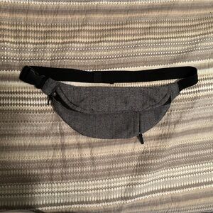 Bespoke Black Herringbone Belt Bag